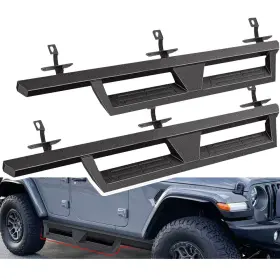 Beoc-at-tb-1h-2b-gj Beoc Fits 2018-2024 Jeep Wrangler Jl 4 Door Black Running Boards Drop Step Nerf Bar