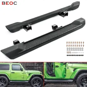 Beoc-qat-bdrbj004b Beoc Fits 2018-2025 Jeep Wrangler Jl 2 Door Running Boards Black Side Step Nerf Bar