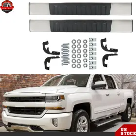 Ber442305 Berliii For 2007-2019 Silverado Gmc Sierra Truck 6 Inch Step Bar Running Board Abs Plastic