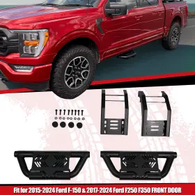 Bec1541v02 Besteryus 2pcs Ez Side Steps For 2015-2024 Ford F150 And 2017-2024 F250 F350 Front Door