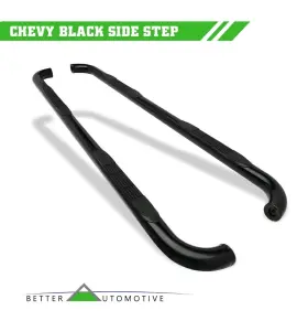B3s-c10a60n Better Automotive 3 Inch Side Steps For 01-18 Silverado 1500 Crew Cab Nerf Bars Running Boards Black