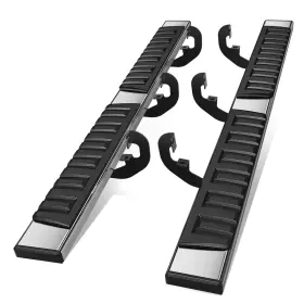 Step-08 Bezt 6.75 Inch Step Nerf Bar Running Boards For 19-25 Silverado Sierra 1500 Double Cab