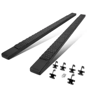 Step-105 Bezt Pair 5 Inch Flat Side Steps Nerf Bar Running Board For 19-24 Ram 1500 Truck Crew Cab