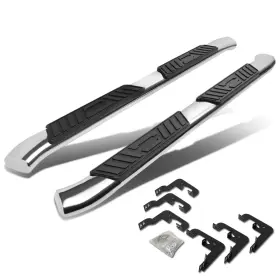 Step-120 Bezt 5 Inch Chrome Curved Oval Step Nerf Bar Running Board For 07-19 Silverado/sierra Ext
