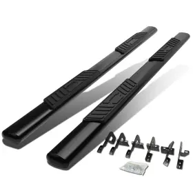 Step-127 Bezt 5 Inch Black Oval Side Step Nerf Bar Running Board For 09-14 Ford F150 Supercrew Cab