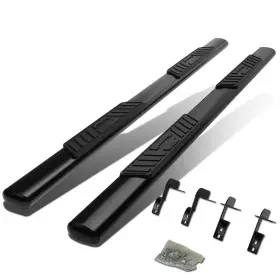 Step-129 Bezt 5 Inch Oval Black Side Step Nerf Bar Board For 99-16 Ford Super Duty Extended Cab