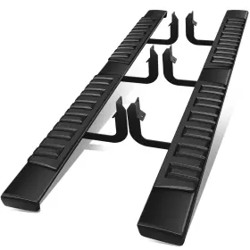 Step-14 Bezt 6 Inch Flat Side Step Bar Running Boards For 04-23 Nissan Titan/titan Xd Crew Cab