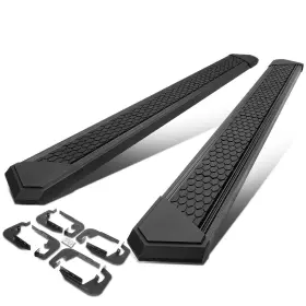 Step-145 Bezt 8 Inch Wide Black Step Bar Running Boards For 2007-2019 Silverado Sierra Crew Cab