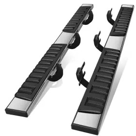 Step-18 Bezt Fit 19-23 Ram 1500 Crew Cab 4-door 6.75 Inch Steel Flat Step Bar Running Boards