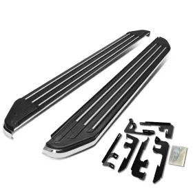 Step-46 Bezt Aluminum Pair Black 5.5 Inch Side Step Running Board Nerf Bar For 16-22 Honda Pilot
