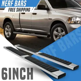Sy-stb-018-ch Bezt Chrome 6 Inch Side Step Running Board Nerf Bar For 2009-2022 Ram 1500/2500 Crew Cab