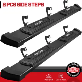 15455w6-blk Binary Star 6 Inch Running Boards Fit 07-18 Silverado/sierra 1500 Double Cab Truck Bar Side Step
