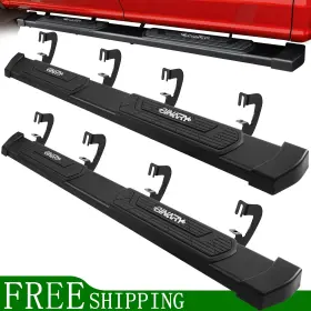 15655w6-blk-8 Binary Star Running Board Fit 07-18 Silverado/sierra 1500 2500hd Crew Cab 6 Inch Side Protective