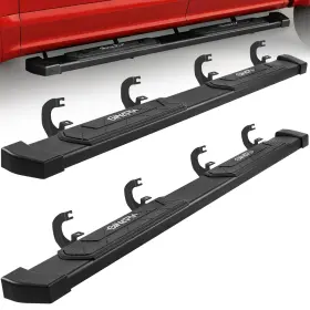 15835w6-blk-8 Binary Star Truck Side Step Fit 19-26 Silverado Sierra 1500 2500hd Crew Cab 6 Inch Running Board