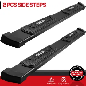 20365w6-blk Binary Star 6 Inch Running Boards Fit 2002-2008 Dodge Ram 1500 Quad Cab Truck Bar Side Step