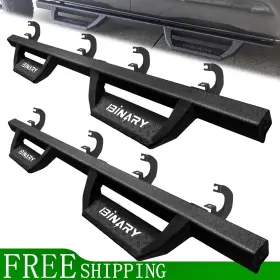 Bhz15835-bs Binary Star For 2019-2026 Silverado/sierra 1500 Crew Cab Running Boards Rail Side Step