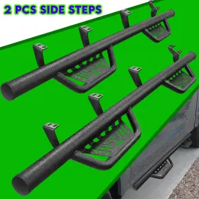 Boz95235 Binary Star Blk Running Board Fit 22-25 Toyota Tundra Crewmax Nerf Bar Drop Down Steps Boz