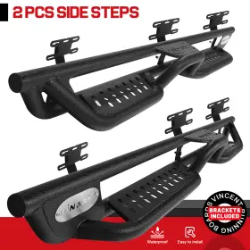 Bxk20835-s Binary Star Fit 19-26 Dodge Ram 1500 Crew Cab Bxk-s Running Boards Nerf Bars Blk Side Step