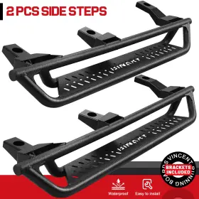 Bxk55715-s Binary Star Running Boards Fit 1997-2006 Jeep Wrangler Tj 2 Door 6 Inch Drop Down Tube Steps Blk