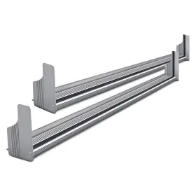 Run102ss Black Horse For Chevy Express 3500 97-17 5 Inch Commercial Brushed Running Boards