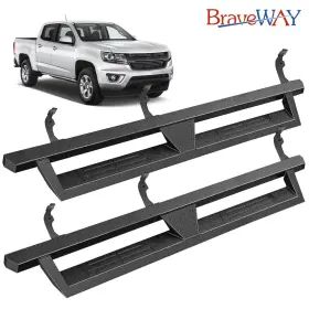 Jtb-002 Braveway Running Boards For 2015-2025 Chevy Colorado/gmc Canyon Crew Cab Steel Side Steps