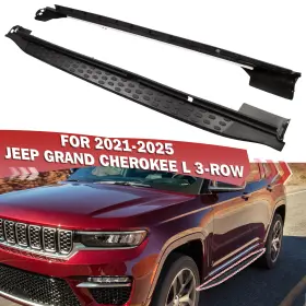 Ba694 Broaddict Running Boards Side Steps Oe Style For 2021-2025 Jeep Grand Cherokee L 3-row 2pc
