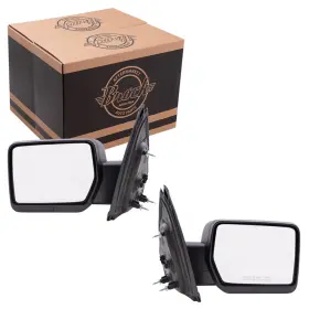 3331-2015lr Brock Power Door Mirrors Fit 09-14 Ford F-150 Pickup Truck Textured Pedestal Type Set