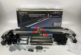 Bully 757558077427 Nb-xtr - 3 Inch Chrome Round Adjustable Nerf Bars Tube Steps 1999-13 Silverado