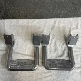 Bbs5002p Bully Hoop Side Steps Set Of 2 Aluminum Truck Suv Universal Used With Logo