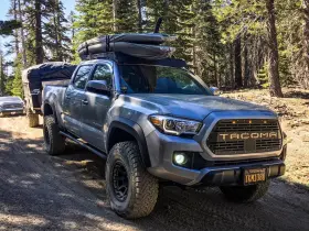 Cr2576 Cali Raised Led For 05-21 Tacoma Trail Edition Rock Sliders Kick Out Raw Double Cab