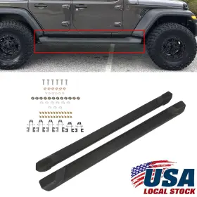 F09g08068 Cequent Unbranded Running Boards For 2018-2024 Jeep Wrangler Jl 4 Door Black Side Step Nerf Bar