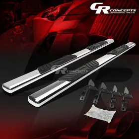 Crc-stepb5o941ss Charismatic Racing Concepts Silver 5 Inch Oval Side Step Nerf Bar Board Kit For 99-16 Ford Super Duty Crew Cab