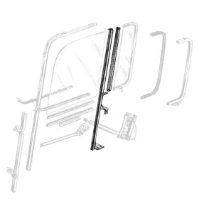 B7c-8122297-ca Cj Classic Trucks Division Bar Assembly Stainless Steel Polished Driver Side F-100 1957-1960