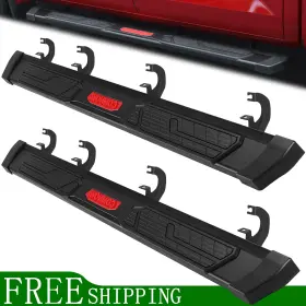 15835vt6-blk-8 Comnova Running Boards Vt For 2019-2026 Silverado/sierra 1500 Crew Cab 6 Inch Nerf Bar Blk 15835vt6-blk-8 Comnova Running Boards Vt For 2019-2026 Silverado/sierra 1500 Crew Cab 6 Inch Nerf Bar Blk