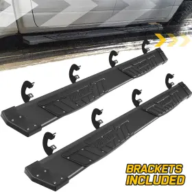 15835k65-blk Comnova Autopart 6.5 Inch Running Boards Fit 2019-2025 Silverado 1500 Crew Cab Steps Aluminum K