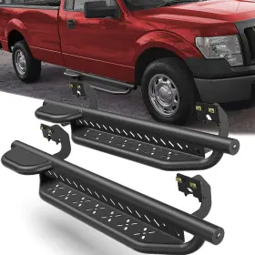 Ss-f172 Crazemotor Running Boards Side Step For Ford F150 2009-2014 2 Door Steel Drop Nerf Bar
