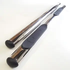 Dvc-mstsb-022c Da Vic Auto For 01-18 Silverado /sierra 1500 2500 3500 Crew Cab Oval Chrome 4 Inch Side Step Bar