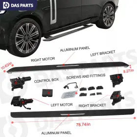 Lr2910009 Dasparts Electric Deployable Running Board Side Step Bar For Range Rover Swb 2023 2024
