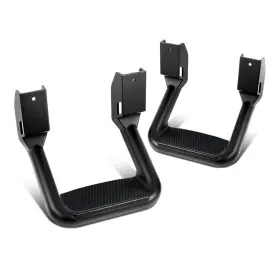 Dna Motoring 842765128519 Universal Step Rails For Pickup 2 Pcs Of Aluminum Side Hoop Steps Suv And Tr