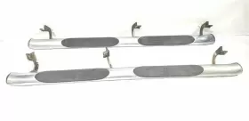 122.ch8807 Dodge Truck Pair Running Boards Has Damage Crew Cab Oem 2007 Ram 3500