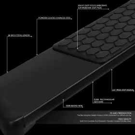 Dpt-stepbztl8234ssbk Dpt Motorsports For 2007-2019 Silverado Sierra Crew Cab 5 Inch Black Coated Step Bar Running Boards #2