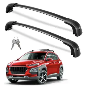 Erkul 683190505726 Fits Hyundai Kona 2018-2023 With Factory Rails 2pcs Roof Rack Cross Bars 220lbs