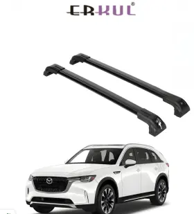 Cx-90 Erkul 683190539936 Mazda 2024-2025 Roof Rack Cross Bars Black Locking Adjust Open Box