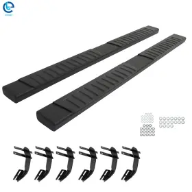 678408 Etecgo Fit For Ram 1500 Quad Cab 2019-2025 Running Boards Blk 6 Inch Nerf Bars Side Steps