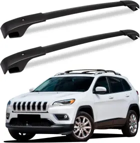 Sky050614s Fengyu 2 Piece Lockable Roof Rack Cross Bars For Jeep Cherokee 2014-2024 Black