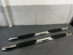 D37s0551 Ford 2015-18 F-150 Supercrew Cab Stainless Oval Bent Side Bar Running Boards Set