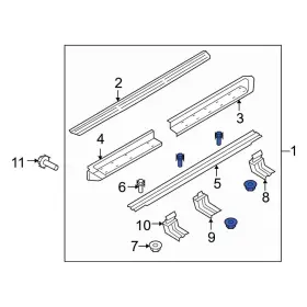 7l1z16451ca Ford Oe For Expedition 2007-2017 Left Running Board