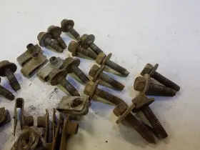 122.fd8m07 Ford Truck Running Board Bracket To Cab Bolts 99 00 01 02 03 04 05 06 07 F250 F350 #3