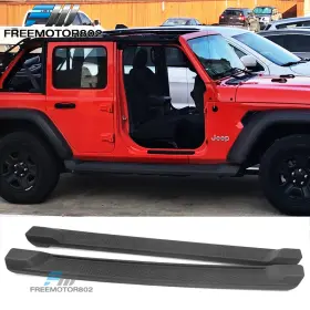 Fz-5-rb-jwjl184oe-bk Free-motor802 Fits 18-25 Wrangler Jl 4dr Oe Style Textured Running Boards Side Step Nerf Bar