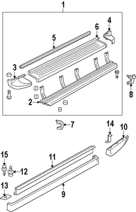 15033364 Gm Genuine Running Board End Cap